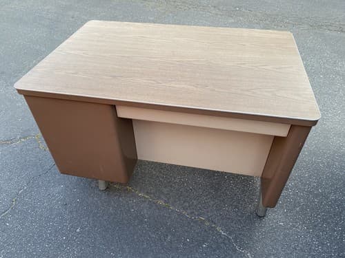 Vintage Devon W.H. Harper Metal Tanker Executive Desk - Thumbnail 10