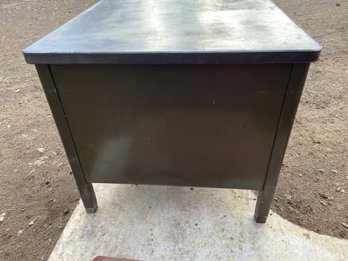 Vintage Mid Century Modern  Metal Tanker Desk Needs Some Refinishing - Thumbnail 12