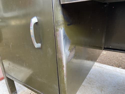 Vintage Mid Century Modern  Metal Tanker Desk Needs Some Refinishing - Thumbnail 24