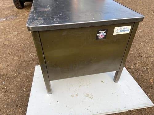 Vintage Mid Century Modern  Metal Tanker Desk Needs Some Refinishing - Thumbnail 19