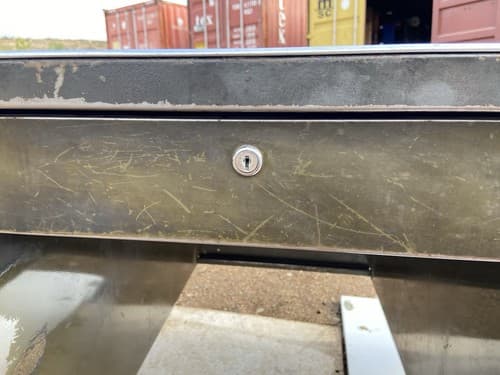 Vintage Mid Century Modern  Metal Tanker Desk Needs Some Refinishing - Thumbnail 21