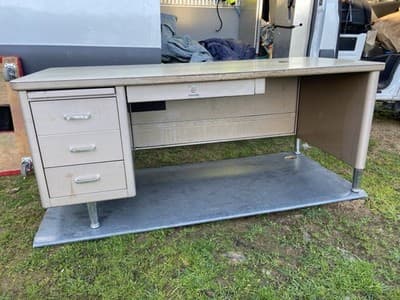 Vintage Mid Century Modern Steelcase Tanker Desk 72”/30”/29” - Image 1