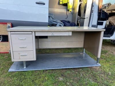 Vintage Mid Century Modern Steelcase Tanker Desk 72”/30”/29” - Thumbnail 14