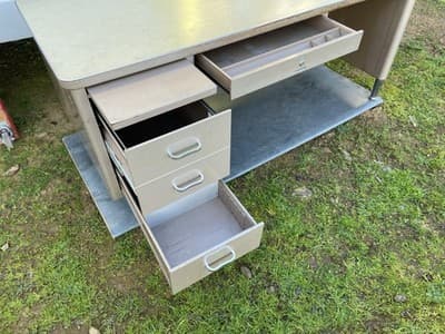 Vintage Mid Century Modern Steelcase Tanker Desk 72”/30”/29” - Thumbnail 19