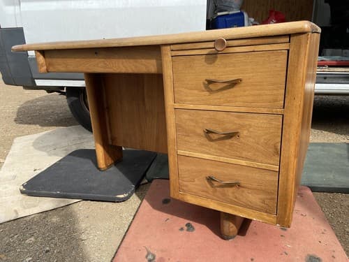 Vintage Art Deco Desk Needs Restoration - Thumbnail 3