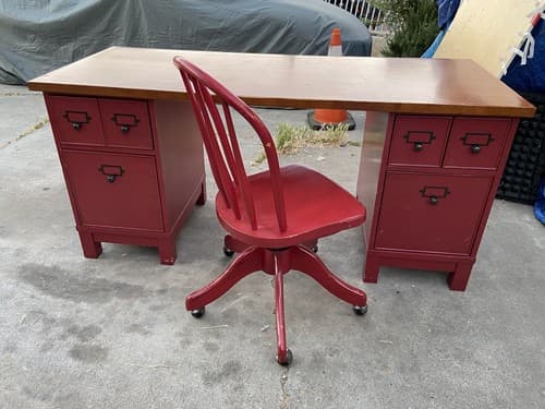 pottery barn Writing Desk With Chair - Image 1