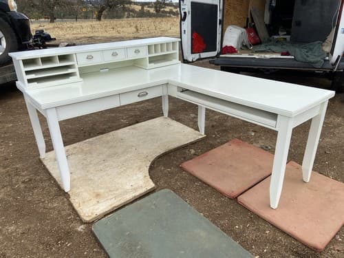 Farmhouse Style Corner Desk - Image 1