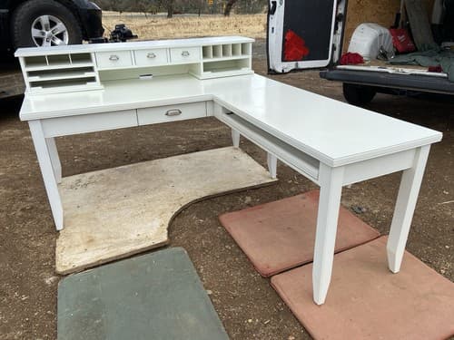 Farmhouse Style Corner Desk - Thumbnail 9