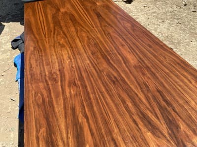 Vintage Mid Century Modern Walnut Writing Desk Needs Restoring - Thumbnail 4