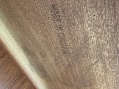 Vintage Mid  Century Modern Danish Teak Desk From Singapore - Thumbnail 2