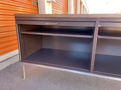 Steelcase Vintage Mid Century Modern Metal Retro Tanker Credenza Sideboard - Thumbnail 7