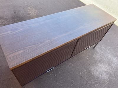 Steelcase Vintage Mid Century Modern Metal Retro Tanker Credenza Sideboard - Thumbnail 3