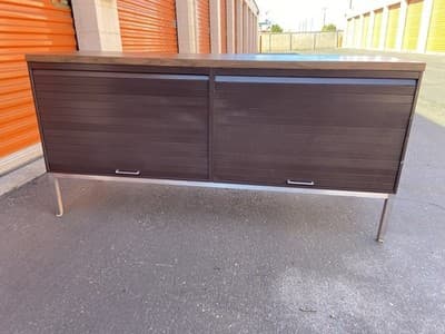 Steelcase Vintage Mid Century Modern Metal Retro Tanker Credenza Sideboard - Thumbnail 13