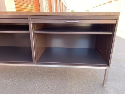 Steelcase Vintage Mid Century Modern Metal Retro Tanker Credenza Sideboard - Thumbnail 10
