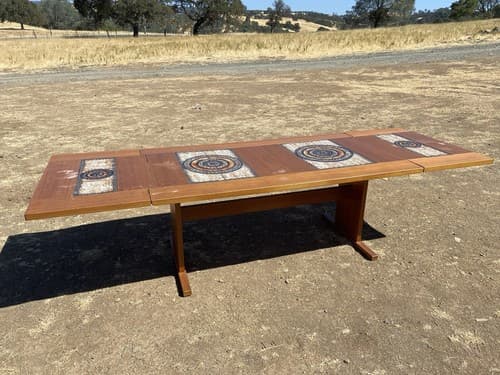 MCM Dining Table Teak & Tile by GANGSO MOBLER - Image 1