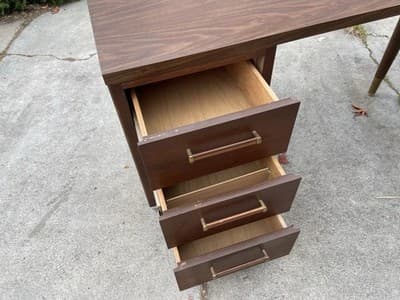 Alma Company Vintage Mid Century Modern L Shape Desk - Thumbnail 11