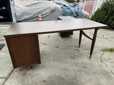 Alma Company Vintage Mid Century Modern L Shape Desk - Thumbnail 15