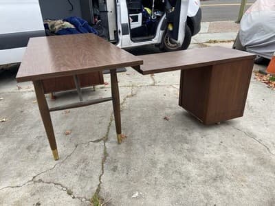 Alma Company Vintage Mid Century Modern L Shape Desk - Thumbnail 16