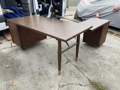 Alma Company Vintage Mid Century Modern L Shape Desk - Thumbnail 17