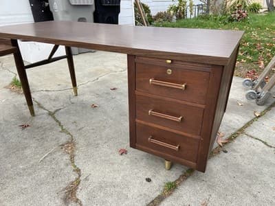 Alma Company Vintage Mid Century Modern L Shape Desk - Thumbnail 5