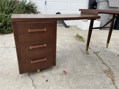 Alma Company Vintage Mid Century Modern L Shape Desk - Thumbnail 21