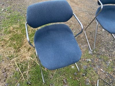 Vintage Mid Century Modern Acton Stacker Side Chairs Set Of 8 - Thumbnail 6