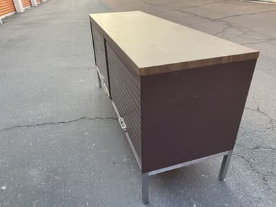 Steelcase Vintage Mid Century Modern Metal Retro Tanker Credenza Sideboard - Thumbnail 2