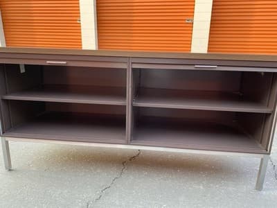 Steelcase Vintage Mid Century Modern Metal Retro Tanker Credenza Sideboard - Thumbnail 12