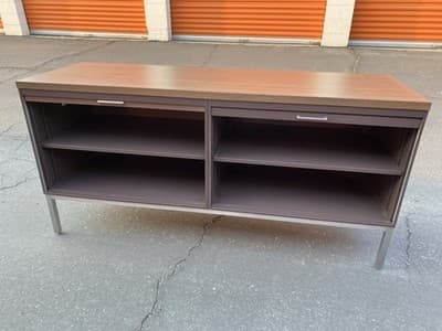 Steelcase Vintage Mid Century Modern Metal Retro Tanker Credenza Sideboard - Thumbnail 3