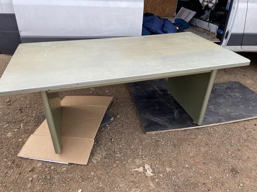 Vintage Steel Tanker Desk Conference Table - Thumbnail 16