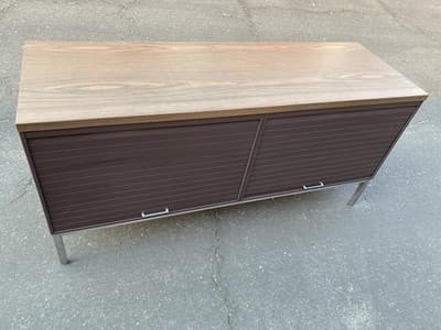 Steelcase Vintage Mid Century Modern Metal Retro Tanker Credenza Sideboard - Thumbnail 9