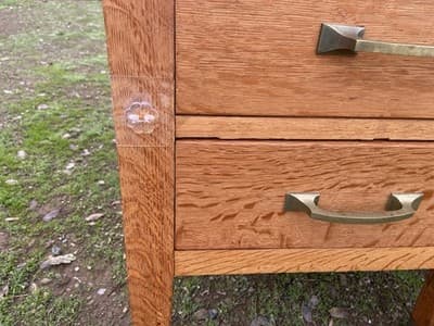 Traditional Antique Oak Teacher Library or Writing Desk Needs Some Refinishing - Thumbnail 2