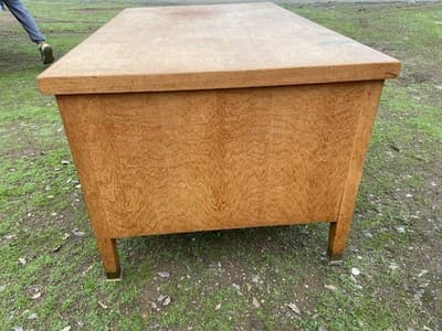 Traditional Antique Oak Teacher Library or Writing Desk Needs Some Refinishing - Thumbnail 9