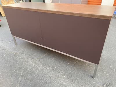 Steelcase Vintage Mid Century Modern Metal Retro Tanker Credenza Sideboard - Thumbnail 6
