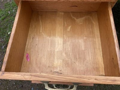 Traditional Antique Oak Teacher Library or Writing Desk Needs Some Refinishing - Thumbnail 21