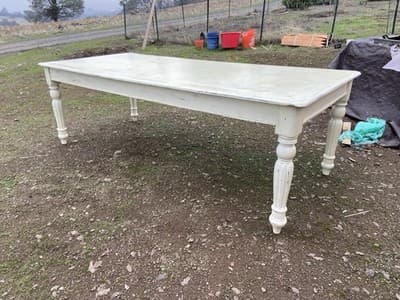 Antique Rustic Pine Farmhouse Shabby  Chick Dining Room Kitchen Table - Image 1