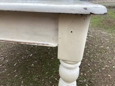 Antique Rustic Pine Farmhouse Shabby  Chick Dining Room Kitchen Table - Thumbnail 10