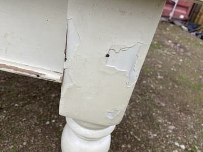 Antique Rustic Pine Farmhouse Shabby  Chick Dining Room Kitchen Table - Thumbnail 15