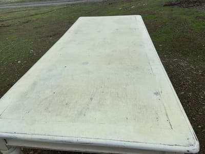 Antique Rustic Pine Farmhouse Shabby  Chick Dining Room Kitchen Table - Thumbnail 7