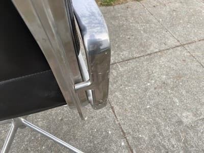 Vintage Mid Century Herman Miller Soft Pad Executive  Black Leather Desk Chair - Thumbnail 13