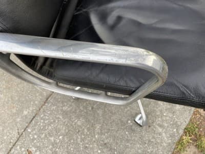 Vintage Mid Century Herman Miller Soft Pad Executive  Black Leather Desk Chair - Thumbnail 18