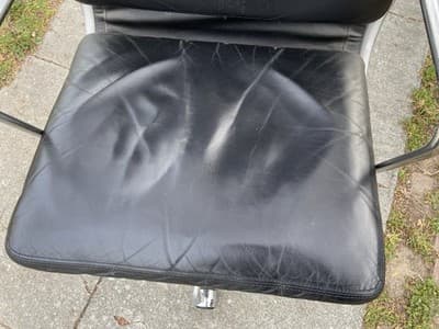 Vintage Mid Century Herman Miller Soft Pad Executive  Black Leather Desk Chair - Thumbnail 20
