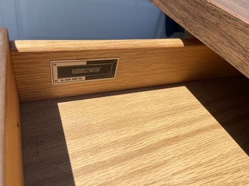 VINTAGE MID-CENTURY MODERN EXECUTIVE DESK by Alma Desk Furniture - Thumbnail 2