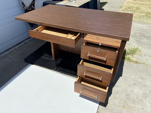 VINTAGE MID-CENTURY MODERN EXECUTIVE DESK by Alma Desk Furniture - Thumbnail 3