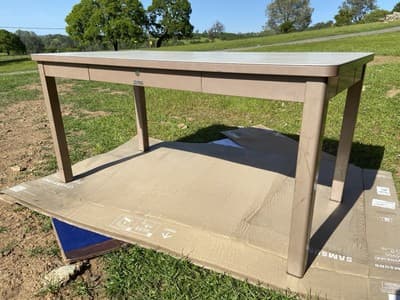 McDowell And Craig Vintage Mid Century Modern Metal Tanker Desk - Thumbnail 4