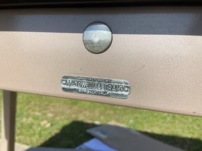 McDowell And Craig Vintage Mid Century Modern Metal Tanker Desk - Thumbnail 5