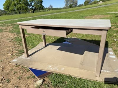 McDowell And Craig Vintage Mid Century Modern Metal Tanker Desk - Thumbnail 6