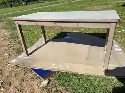 McDowell And Craig Vintage Mid Century Modern Metal Tanker Desk - Thumbnail 15