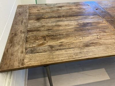 Restoration Hardware Reclaimed Wood and Iron Dining Table Conference Room Table - Thumbnail 13