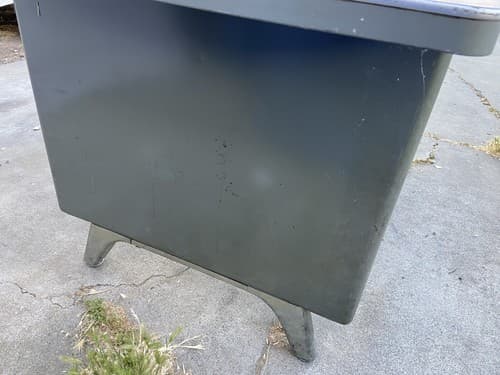 RARE Vintage Mid-Century Industrial COLE STEEL Tanker Table Desk - Thumbnail 5